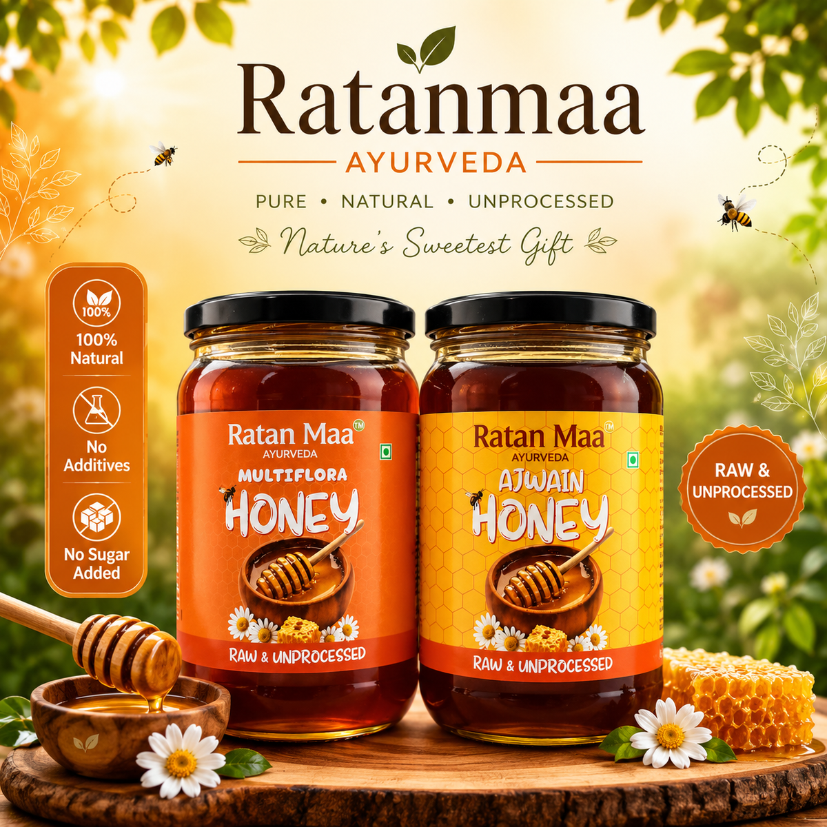 Raw & Unprocessed Ajwain Honey