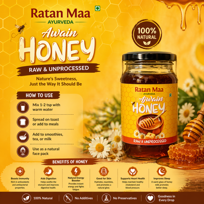 Raw & Unprocessed Ajwain Honey